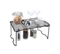 Buckingham Freestanding Kitchen Folding Shelf Organiser For Jar Cans Spice Rack , Black , High End Premium Quality