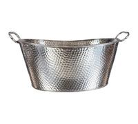 Buckingham Hammered Stainless Steel Beverage Tub 22 Litres (47 Cm) Multi-Purpose Ice Bucket