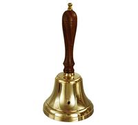 Buckingham Hand/Dinner/Reception/School/Last Order/Library/Pub Bell, Brass, 11 x 11 x 21.5 cm by Buckingham
