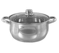 BUCKINGHAM Induction Stainless Steel Casserole 24 cm/ 6 litres with Glass LID RRP £40