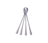 Buckingham Latte Spoons Set Of 4 Long Handle Stainless Steel Spoons For Coffee Tea Desserts And Sundaes 20 Cm