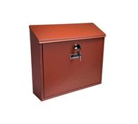 Buckingham 40069 Wall Mounted Large Steel Lockable Mail, Post, Letter Box, Weather Resistant, Red