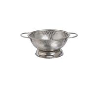 Buckingham Micro-Perforated Colander 18/8 Stainless Steel Deep Bowl with Footed Base Fine Mesh Food Strainer for Pasta Spaghetti Noodles Vegetables & Fruits (16.5 cm)