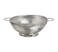 Buckingham Micro-Perforated Colander 18/8 Stainless Steel Deep Strainer Bowl with Footed Base Colander for Kitchen Pasta Spaghetti Noodles Vegetables & Fruits (31.5 cm)