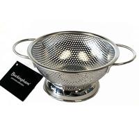 Buckingham 30779 Micro-Perforated Stainless Steel Colander Strainer for Rice Pasta Spaghetti Noodles Vegetables Fruits Cooking and Kitchen Use