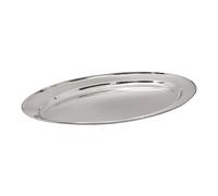 Buckingham Mirror Polish Oval Serving Tray Heavy Gauge Plate Stainless Steel Durable Meat Platter for Restaurant Catering Parties Buffet BBQs and Everyday Large Dining (55 Cm)