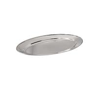 Buckingham Mirror Polish Oval Serving Tray Heavy Gauge Plate Stainless Steel Durable Meat Platter for Restaurant Catering Parties Buffet BBQs (40 Cm)