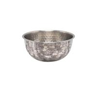 Buckingham Stainless Steel Salad / Mixing Bowl With Hammered Effect 1.5 Litre / 18 Cm, Silver