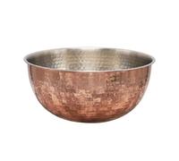 Buckingham Mixing Serving Bowl Pudding Basin With Copper Coating Hammered Finish 21Cm , Stainless Steel