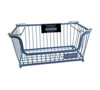 Buckingham Multi-Purpose Stackable Storage Organising Basket for Kitchen and Bathroom 30.5x16x15 cm (Baby Blue)