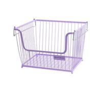 Buckingham Multi-purpose Stackable Storage Organising Basket 30.5 X 26.5 X 22 Cm Lavander, Green