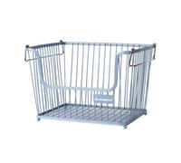 Buckingham Multi-purpose Stackable Storage Organising Basket 30.5 X 26.5 X 22 Cm Light Grey, Grey