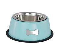 Buckingham Non-Slip Stainless Steel Pet Dog Bowl Baby Green 0.5 Litre