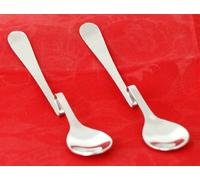 BUCKINGHAM Pack of 2 Stainless Steel Latte Spoons/JAM Spoons/Latte Macchiato