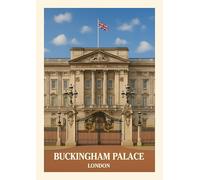 Buckingham Palace London England Historic Royal Residence Print, Iconic British Architecture print. Size A4