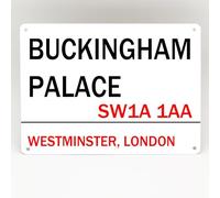 Buckingham Palace London Street Metal Sign Royal Queen Home Decor Plaque Road Street Sign 8X12 Inches