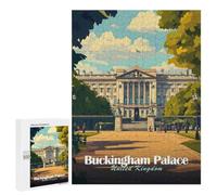 Buckingham Palace Poster Jigsaw Puzzle, 500 PCS, Relaxing Activity for Adults, A Detailed Puzzle Experience for Adult Hobbyists