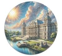 Buckingham Palace, UK 1000 Pieces Jigsaw Puzzle for Adults And Kids Round Jigsaw Puzzles Difficult Challenge for Adults Family Game Stress Reliever Expert Skill Level 1000pcs (67.5x67.5cm)