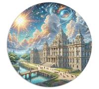 Buckingham Palace, UK 1000 Pieces Jigsaw Puzzles for Adults And Kids Round Jigsaw Puzzles Fun Challenging Family Game Stress Reliever Expert Skill Level 1000pcs (67.5x67.5cm)