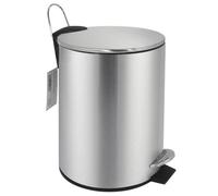 Buckingham Pedal Waste Trash Bin Stainless Steel Office Bathroom Kitchen With Plastic Inner Bucket, 5 Litre