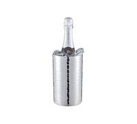 Buckingham Portable Champagne Wine Bottle Cooler Stainless Steel Double Wall Wine Chiller Premium Indoor & Outdoor Bottle Cooler 20 cm (Hammered Effect)