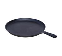 Buckingham Pre-Seasoned Cast Iron Crepe Pan Black Premium Quality Round Griddle for Healthy Cooking 27 cm