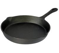 Buckingham Pre-Seasoned Cast Iron Frying Pan/Skillet 27 cm for Healthy Cooking, Black