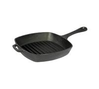 Buckingham Pre-Seasoned Cast Iron Square Grill Pan Black Heavy Duty Skillet for Healthy Cooking Oven Safe Induction Compatible Indoor & Outdoor Use