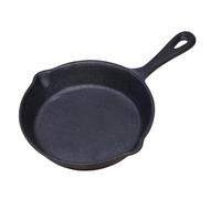 Buckingham Pre-Seasoned Cast Iron Skillet, Frying Pan 16.5 cm for Healthy Cooking-Premium Quality, Black