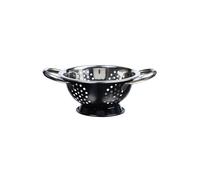 Buckingham Premium Deep Colander Strainer Black for Draining Rinsing & Straining Stainless Steel Multipurpose Kitchen Tool for Washing Pasta & Vegetables 16 cm 0.7 litres