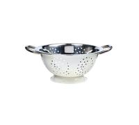 Buckingham Premium Deep Colander Strainer Cream for Draining Rinsing & Straining Stainless Steel Multipurpose Kitchen Tool for Washing Pasta & Vegetables 24 cm 2.3 litres