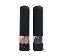 Buckingham Premium Electric Salt & Pepper Mills Soft-Touch Black