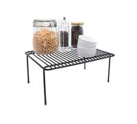 Buckingham Premium Jar Holder Rack Black Kitchen Cupboard Shelf Storage Organiser Pre-assembled Space Saver Elegant Design 31 cm