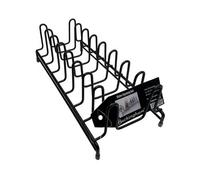 Buckingham Premium Kitchen Organising Tidy Plate Drainer Storage Rack High End, Steel, Black, 33 cm