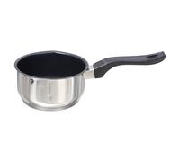 Buckingham Premium Milk Pan Non-Stick Coating Stainless Steel Deep Milk Saucepan with Bakelite Handle Double Pouring Lip Suitable for Induction Ceramic Gas & Electric Hobs 1 Litre 14.5 cm