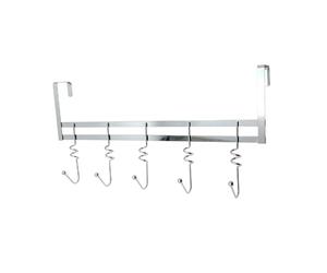Buckingham Premium Quality Over The Door 5 Swirl Hook Hanger-Chrome