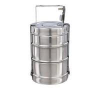 Buckingham Premium Stainless Steel 3-Tier Bombay Tiffin Box 14 Cm