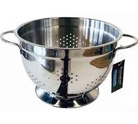 Buckingham Premium Stainless Steel Deep Colander Strainer for Rice Pasta Spaghetti Noodles Vegetables Fruits Cooking (7 L / 28 cm)