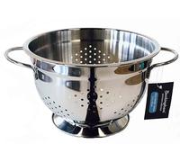 Buckingham Premium Stainless Steel Deep Colander Strainer for Rice Pasta Spaghetti Noodles Vegetables Fruits Cooking