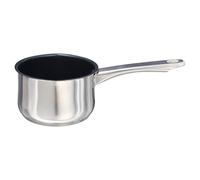 Buckingham Premium Stainless Steel Milk Pan Xylan Non-stick Coating Deep Milk Saucepan with Double Pouring Lip Suitable for Induction Ceramic Gas & Electric Hobs 1.3 Litres 14 cm