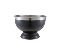 Buckingham Premium Wine Cooler Large Punch Bowl Stainless Steel Champagne Ice Bucket Durable Rolled Edge Professional Grade Party Drinks Holder 17.5 litres 40 cm (Black Finish)