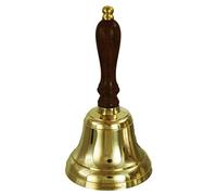 Buckingham Solid Brass Hand, Dinner, Reception, School, Last Order, Library, Pub Bell-7.5 cm, 7.5 x 7.5 x 15 cm
