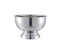 Buckingham Premium Wine Cooler Large Punch Bowl Stainless Steel Champagne Ice Bucket Durable Rolled Edge Professional Grade Party Drinks Holder 17.5 litres 40 cm (Hammered Effect)