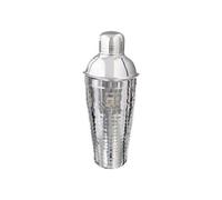 Buckingham Cocktail Shaker Hammered Effect Silver Stainless Steel Bar Mixing Tool Bartender Cocktail Making Accessories Beginner Friendly 500 ml