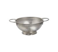 Buckingham Micro-Perforated Colander 18/8 Stainless Steel Deep Strainer Bowl with Footed Base Colander for Kitchen Pasta Spaghetti Noodles Vegetables & Fruits (22.5 cm)