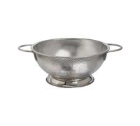 Buckingham Micro-Perforated Colander 18/8 Stainless Steel Deep Strainer Bowl with Footed Base Colander for Kitchen Pasta Spaghetti Noodles Vegetables & Fruits (25.5 cm)