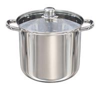 Buckingham Stainless Steel Deep Stock Pot With Glass Lid 24 Cm