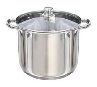 Buckingham Stainless Steel Deep Stock Pot With Glass Lid 26 Cm