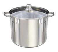 Buckingham Stainless Steel Deep Stock Pot With Glass Lid 28 Cm