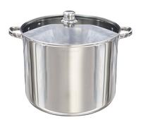 Buckingham Stainless Steel Deep Stock Pot With Glass Lid 32 Cm